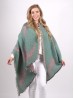 Feather Patterned Scarf w/ Fringe